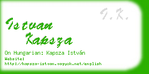 istvan kapsza business card